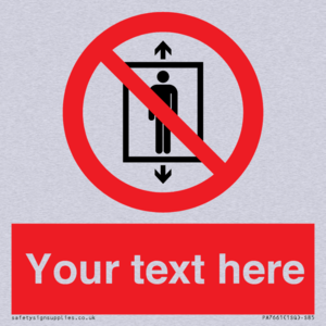 Custom prohibition Do not use this lift for people